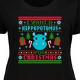 thumbnail image 4 of Inktastic I Want a Hippopotamus for Christmas Pixelated Ugly Sweater Women's Plus Size T-Shirt, 4 of 5