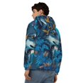 thumbnail image 4 of Vsdgher Blue Iceberg Leaf Wolf Mens Hoodies Zip Hoodie, Hoodies for Men, Zip-up Hooded Sweatshirt-Medium, 4 of 5
