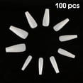 thumbnail image 2 of Vogacara Paquete de 100 uñas postizas largas claras de longitud completa Artificial transparente bailarina uñas postizas para salones de manicura arte Type7 NO7 Vogacara CE009704-02, 2 of 6