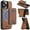 Brown, variant on Allytechgroup Case for iPhone 13 Mini, PU Leather 2 In 1 Wallet Stand Case with Detachable Card Holder Support Wireless Charging Shockproof Magnetic Back Cover for iPhone 13 Mini, Black