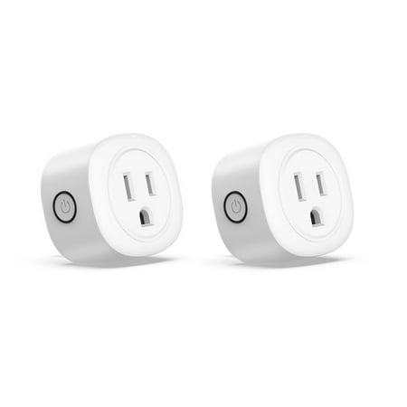 Smart Plug, KOOTION 2 Pack Mini WiFi Smart Outlet Compatible with Alexa Echo Google Home TFTTT Voice Control APP Remote Control Your Home Appliances, Timer, No Hub Required, FCC CE Certificated,