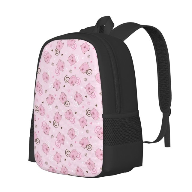 Easygdp Cute Pig Mochila de Gran Capacidad Minimalista Ideal para Escuela, Viajes y Uso Diario