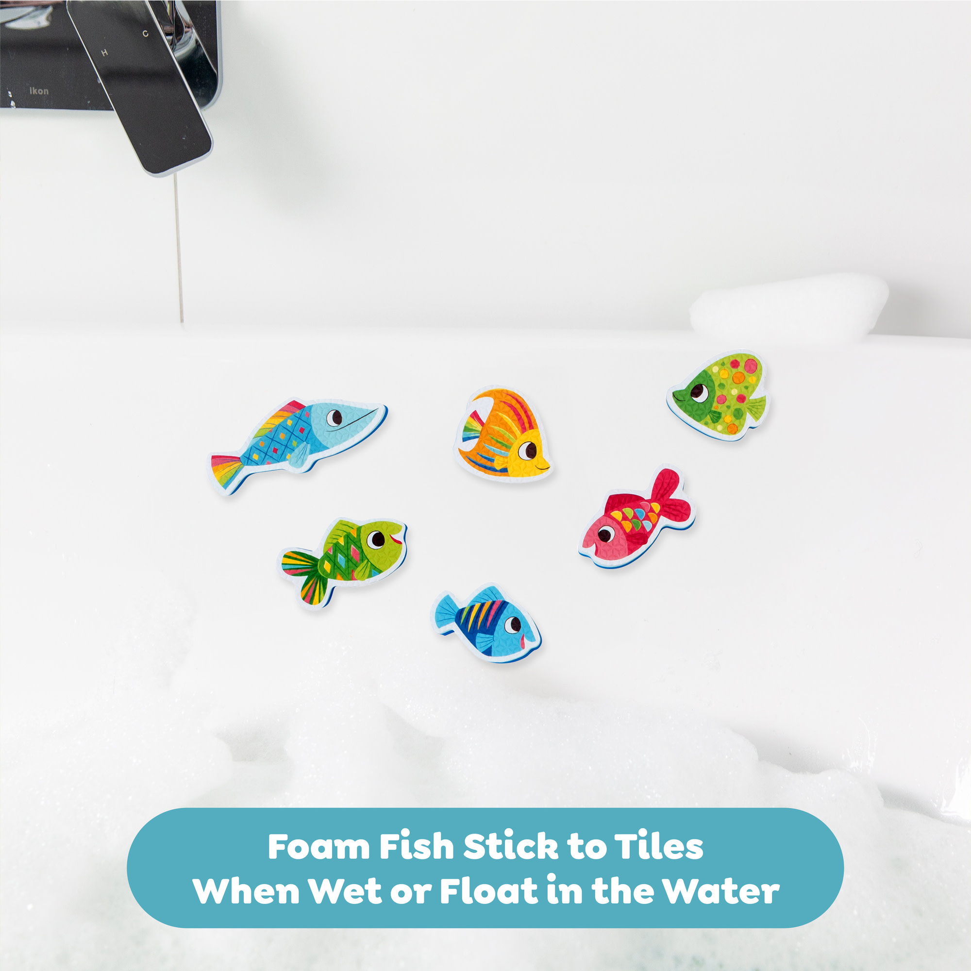 Tiger Tribe: Shark Chasey - Eco-Friendly Bath Toy for Toddlers, Bioplastic Shark Net & Fish Set, Develops Motor Skills, Ages 1-3