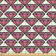 thumbnail image 2 of Ambesonne Fashion Fabric by the Yard Upholstery, Pinkish Diamonds Pattern, 1 Yard, Pale Fuchsia and Pastel Pink, 2 of 5
