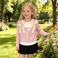thumbnail image 6 of Gamivast Casual V Neck Blouses for Girls Kids Embroidery Lace Trim Scalloped Hem Shirts Summer Flowy Tunic Tops Loose Fit Lightweight Back To School Everyday Wear Pink 5-6Years, 6 of 8