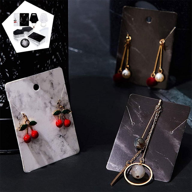 800 s de Exhibición de Collar, s Colgantes de Exhibición de Joyería Veteada, Etiquetas Colgantes de Joyería, para 400 Respaldos de Arete Yotijar tarjetas de exhibición de pendientes