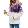 thumbnail image 4 of TWZH Women Casual Colorblock Hooded Pocket Long Sleeve Sweatshirt, 4 of 7