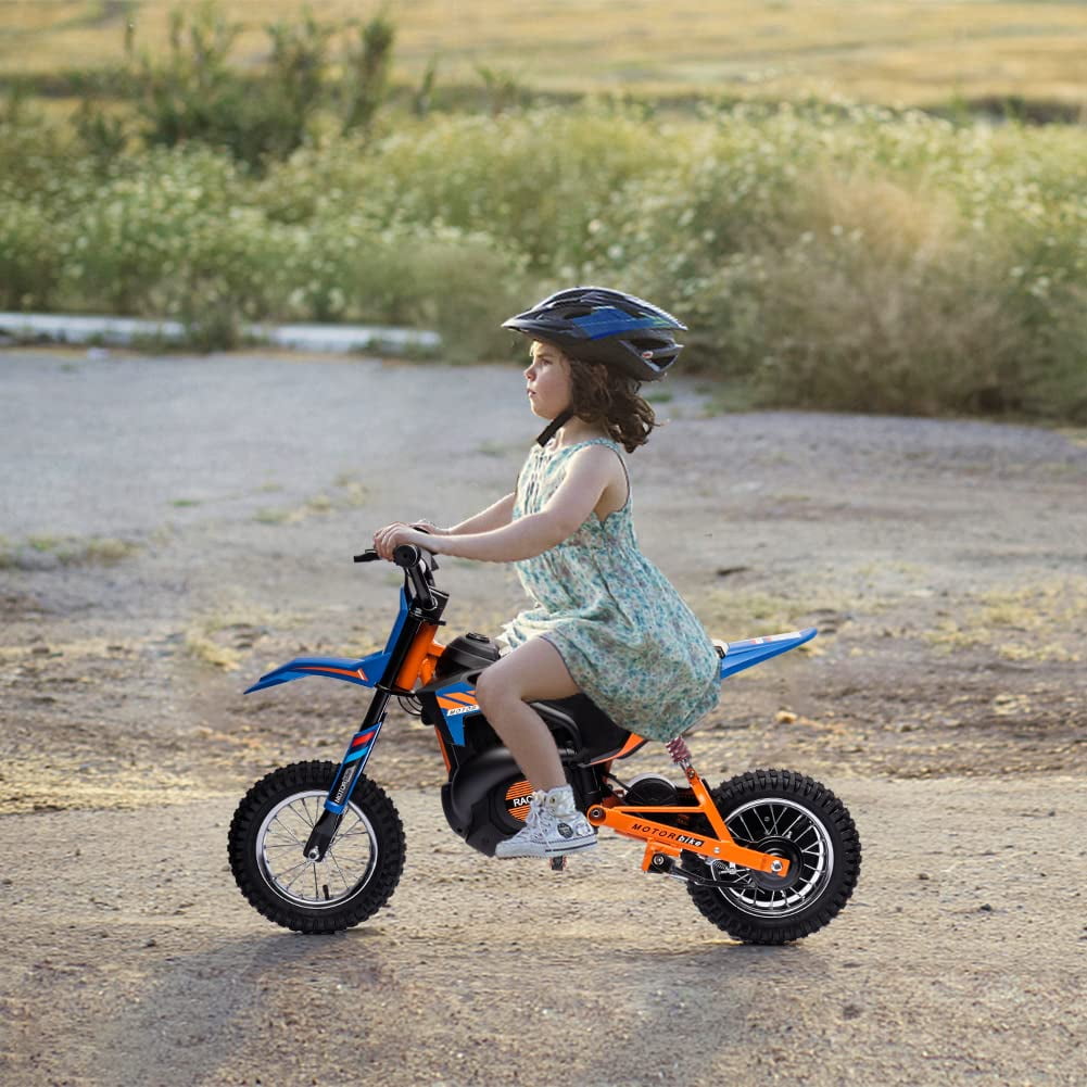 24V Electric Dirt Bike, 250W Electric Motorcycle Off-road Bike, Up to 13.6MPH, Adjustble Speed, Ride on Toys for Toddler Boys Girls 8+ Years