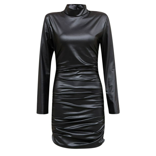 Frostluinai Fall Dresses For Women Homecoming Dresses Sexy Dresses For  Women Womens Bodycon Long Sleeve Dresses Glitter Ruched Mini Dress With  Shoulder Pads Party Club Night Outfit - Walmart Business Supplies