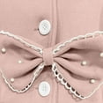 thumbnail image 6 of Babysbule Winter Jackets for Women Women's Long Sleeve Woolen Jacket Bow Cape Set Outwear Plush Stitching Coat, 6 of 7