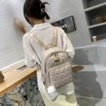 thumbnail image 4 of Women Oxford Backpack Large Daypack Zipper Fashion Large Travel Bookbag(White), 4 of 7