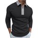 thumbnail image 1 of Camisas de hombre con cuello vuelto y cremallera, camisetas casuales ajustadas, camiseta básica de manga larga Pompotops oipoqjl28343, 1 of 3