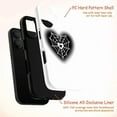 thumbnail image 4 of Spiderweb Heart Goth-Inspired iPhone Case – Edgy Black & White Design with Subtle Heart Detail, Protective Slim Cover for iPhone 16 15 14 13 12 11 Mini Pro Max, 4 of 6