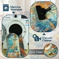 thumbnail image 5 of Area Rug For Living Room Washable Non-Slip Area Rugs 5x7ft Living Room, Boho Bedroom Mats Under Bed, Soft Stain Resistant Non-Shedding Thin Carpet For Dining Room Apartment Blue And Orange, 5 of 12