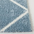 thumbnail image 3 of SAFAVIEH Tahoe Elwyn Trellis Shag Area Rug, 4' x 6', Blue/White, 3 of 8