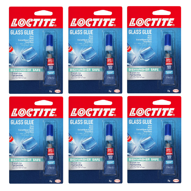 Loctite 233841 Glass Glue 2Gram Tube (6 Pack)