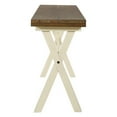 thumbnail image 4 of Pemberly Row Flip Top Table with Antique White Base and Wood Brown Stain Top, 4 of 8