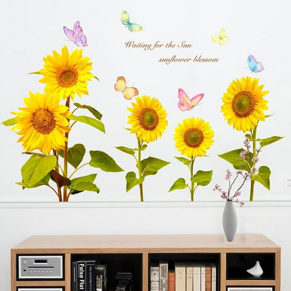 Sunflower DIY PVC Removable Wall Art Sticker Decals Room Home Mural Decor