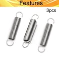 thumbnail image 4 of HUGFEGWE Extended Compressed Spring Wire Diameter 0.05", OD 0.39", Free Length 1.97",Stainless Steel Dual Hook Tension Spring for Production Assembly Furniture Mechanism Maintenance 1.2x10x50mm 3PCS, 4 of 8