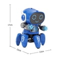 thumbnail image 3 of Plástico interactivo electrónico del juguete del robot con la luz de la música para los regalos de vacaciones de los niños Hugtrwg Para estrenar, 3 of 6