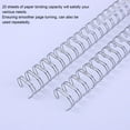 thumbnail image 3 of For A4 Paper 100Pcs Double  Wire Binding Spine 20 Sheet Capacity 3:1 Pitch 34  6.4mm Diameter Set Kit, 3 of 8