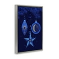 thumbnail image 4 of Stupell Industries Blue Holiday Ornaments Holiday Painting Gray Floater Framed Art Print Wall Art, 17 x 25, 4 of 10