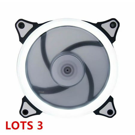 3 X WHITE LED 120mm CPU Computer Case Cooling Neon Quite Clear 4 Pin Fan (Best Led Case Fans)