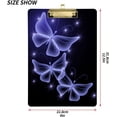 thumbnail image 2 of FMSHPON Butterfly Blue Clipboard Hardboard Wood Nursing Clip Board and Pull for Standard A4 Letter 13x9 inches, 2 of 7