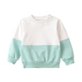 thumbnail image 4 of Splozh Toddler Shirts 3 6 12 18 24 Months 2T 3T Toddler Baby Boy Fall Winter Clothes Color Block Long Sleeve Crewneck Sweatshirt, Blue, 2-3 Years, 4 of 4