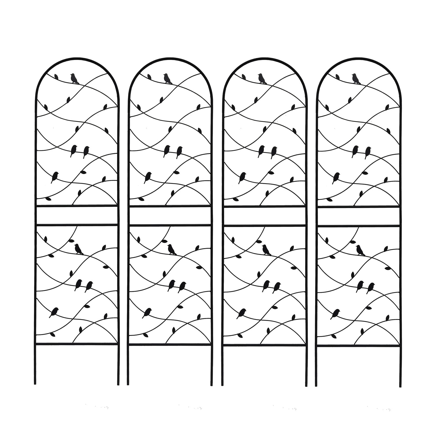 4 Pack 71" H Large Heavy Duty Garden Rustproof Iron Plant Trellis for Potted Plant Support Metal Climbing Rose Trellis Vine Vegetable Cucumber