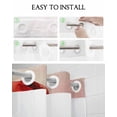 thumbnail image 5 of No Hook Shower Curtain with Snap in Liner, Christmas Santa Bowknot Holly Retro Watercolor Hotel Shower Curtains for Bathroom, Washable Shower Curtain Liner Set with Mesh Top Window, 36"x72", 5 of 6