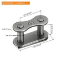 thumbnail image 2 of Uxcell 5Pcs 085-1/#41-1 Roller Chain Connecting Links Carbon Steel Master Connector Link for #41-1 Roller Chain, 2 of 6