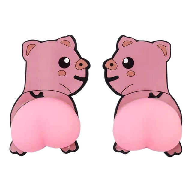 Anti-Scratch Door Protector, Cute Cartoon Butt Car Sticker, Anti-Scratch Funny Cute Soft Butt Bumper Strip