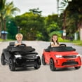 thumbnail image 4 of Costway Licensed Land Rover Kids Ride on Car with Remote Control, LED Lights, Music, Horn Red, 4 of 10