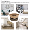 thumbnail image 4 of Laundry Hamper,  Storage Space Saving Durable Cotton Dual Handle Shopping Bag  for Room White with Brown Pattern,White with Grass Yellow Pattern,Black with Pattern,White,White with, 4 of 8