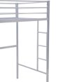 thumbnail image 5 of SESSLIFE Twin Metal Loft Bed, Metal High Loft Bed with Desk for Teens, Twin Loft Bed Frame for Boy with Computer Desk, Silver, 5 of 7