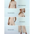 thumbnail image 4 of DOKOTOO Womens Jumpsuits Overalls Wide Leg Dressy Jumpsuit Tie Waisted Short Sleeve Long Rompers with Pockets, 4 of 7