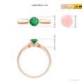 thumbnail image 4 of Angara Natural 0.45 Ct. Emerald Solitaire Ring in 14K Rose Gold for Women (Ring Size: 7), 4 of 9