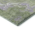 thumbnail image 3 of Addison Rugs Mayfield Premium Machine Washable Transitional Abstract Aloe Runner Rug, 2'3" X 7'6" Machine Washable Transitional Abstract Aloe Oversized Sherpa Throw Blanket, 3 of 6