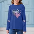 thumbnail image 6 of Auroural Toddler Girl Shirts 3T And 4T CUHK Printed Round Neck Top For Spring And Summer Casual Pullover Boys And Girls Long Sleeved Base Shirt Blue, 6 of 6