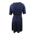 thumbnail image 2 of Charter Club Plus Size Belted A Line Dress Intrepid Blue Combo 2X, 2 of 2