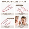 thumbnail image 3 of 2PCS Texture Comb, Voluminous Wide Tooth Hair Comb for Maximum Root Lift, Dual Wide & Fine Tooth Texturizing Styling Comb, Non Slip ABS Plastic Hair Styling Tool (Pink), 3 of 11