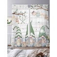 thumbnail image 4 of Sheer Curtains 84 inches Long 2 Panels Set Retro Coastal Light Filtering Sheer Drapes Rod Pocket Window Curtains for Living Room/Bedroom, Gnome Shell Starfish Green Ivory, 4 of 8
