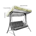 thumbnail image 4 of Toldo para silla columpio, impermeable, tela Oxford, cubierta superior, columpio para exteriores, cubierta para lluvia, beige, 164x114x15cm Advancent HA005485-01, 4 of 6
