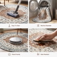 thumbnail image 2 of ICEANT Persian Style Round Area Rug, 5'x5' Round Vintage Anti-Slip Carpet for Living Room Bedroom, Boho Non-Shedding Mat for Balcony Floor, Beige, 2 of 5