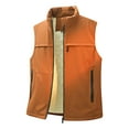 thumbnail image 4 of LNWUY Lightweight Cargo Vest for Men Athletic Sleeveless Vest Big and Tall Zip Up Vest Outdoor Hiking Vest with Pockets Brown XXXL, 4 of 5