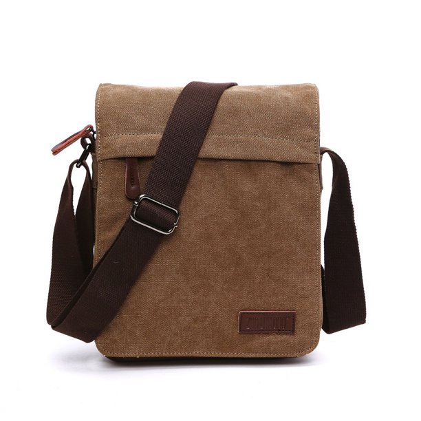Bolso bandolera de lona para hombre, bolso portátil para ordenador de exterior, bolso informal de estilo coreano a la moda