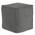 thumbnail image 2 of Howard Elliott Bella Pewter Square Pouf, 2 of 2