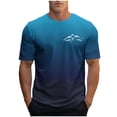 thumbnail image 2 of Zynviq Active Fit Men Tee Shirts Short Sleeve Sport Crew Neck Gradient Graphic Tees Mens Tops XXXL, 2 of 4