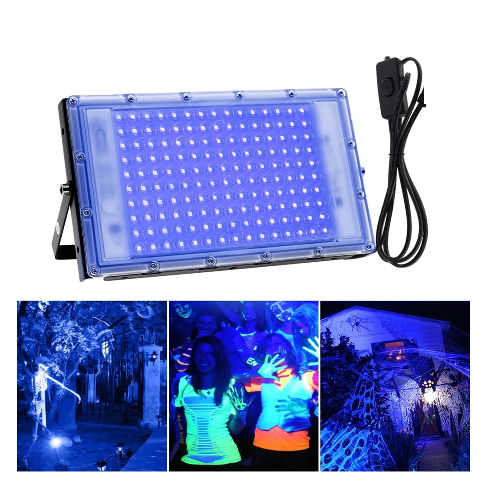 50W 100W 150W UV Flood Light 395nm 400nm Ultraviolet Fluorescent Sta Lamp For Bar Dance Party Blacklight